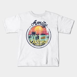 Amity Island Tourist (Distressed) Kids T-Shirt